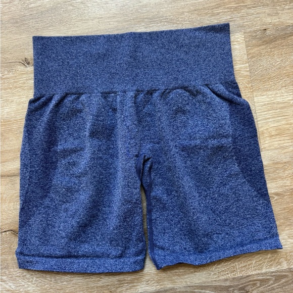 NVGTN Women's Heathered Blue Bike Shorts - Picture 2 of 3